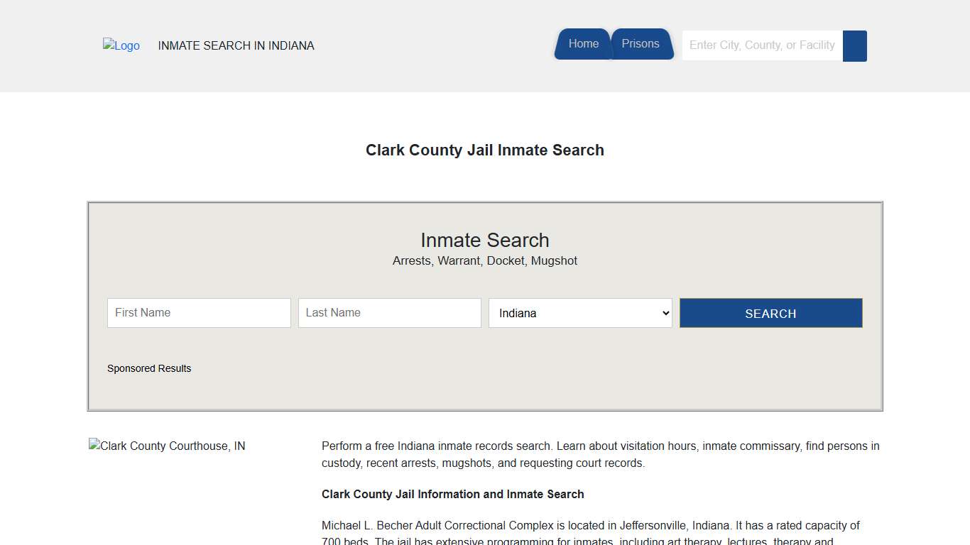 Clark County Jail Inmate Search | Indiana Jail Roster